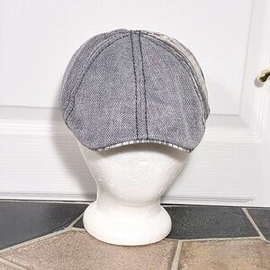 Y2K Retro 7 Patchwork Plaid Flat Cap Gray Men’s M/L